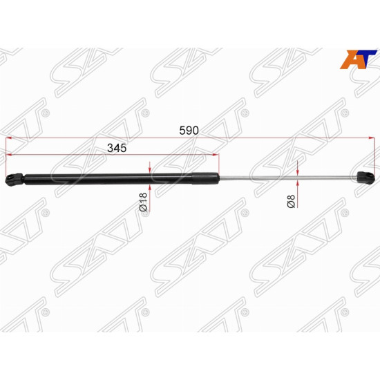 Амортизатор крышки багажника OPEL ASTRA G 98-05 (WGN) SAT